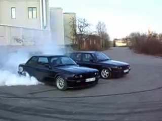 my bmw e30... burns rubber))))